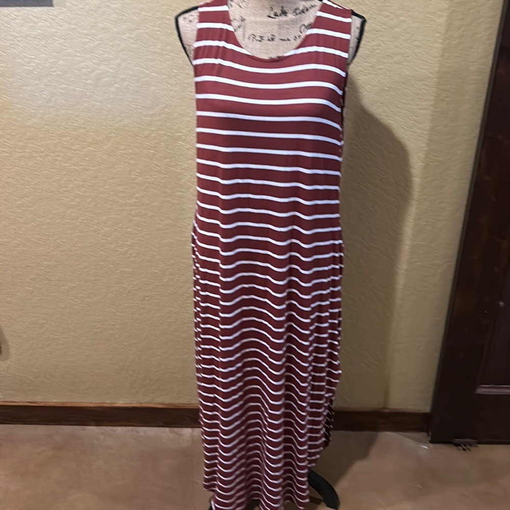 Zenana sleeveless, rust, maxi dress, XL, NWT | offer in description